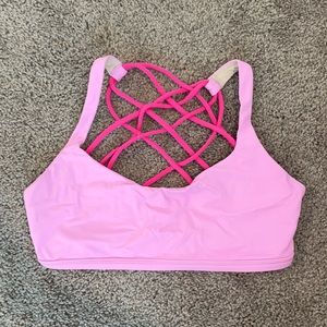 Lululemon Free To Be pink sports bra, size 6